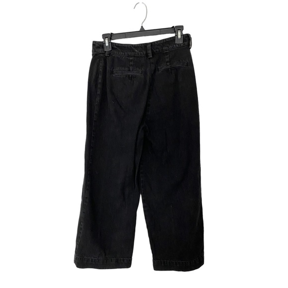 Cleobella Rigid Denim Cropped Black Pants - Picture 3 of 7